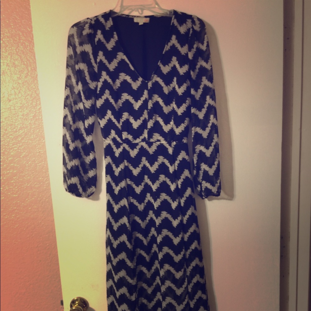Gianni Bini Chevron Backless Maxi Dress